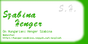 szabina henger business card